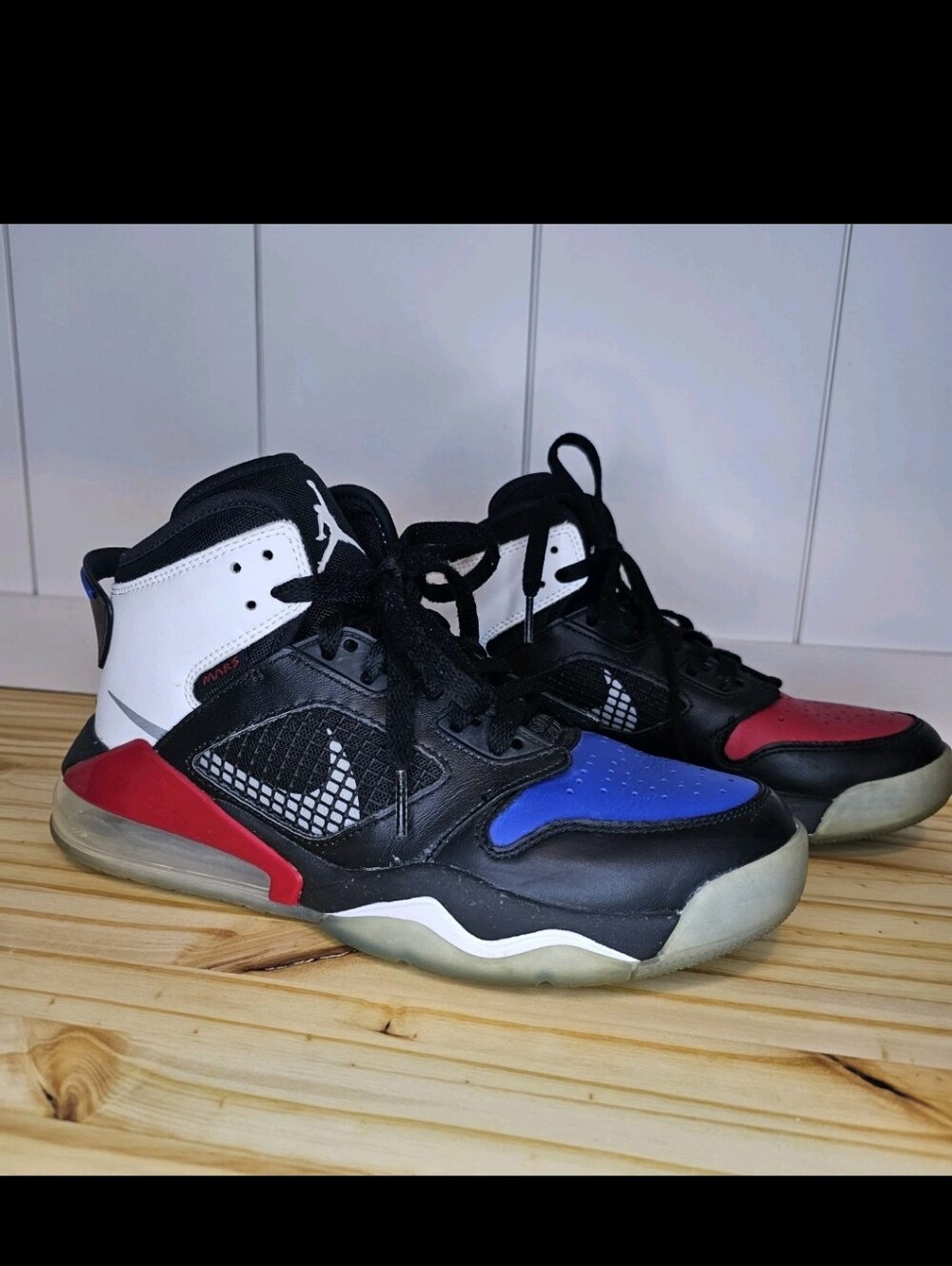 Nike Air Jordan Mars 270 Top 3 6.5Y Retro Basketball Shoes w/ Box Red Blue Royal